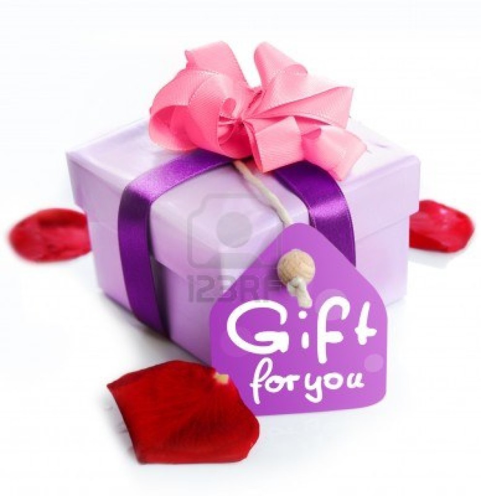 12640338-violet-gift-box-with-a-card-a-ribbon-and-the-words-gift-for-you-red-rose-leaves-isolated-on-white-ba